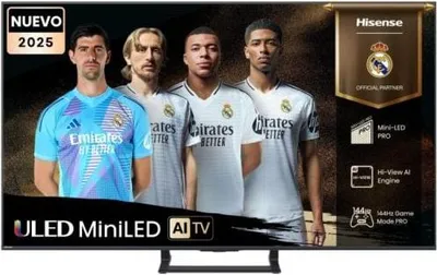 Obrázek produktu pro Hisense 55" E8Q, 4K Ultra HD 3840x2160, ULED, Quantum Dot, 144 Hz, HDR 10+, HLG, Dolby Vision, DTS Virtual X, Smart TV, WiFi, senzor světla, BT, Anyview Cast, 4xHDMI, 2xUSB, LAN, CI+, DVB-T2/C/S2, jediná podstavec, černá
