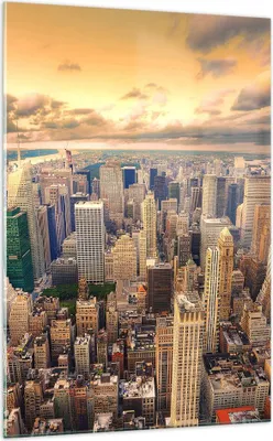 Produktbild von Bilder auf glas - Einteilig - Stadt Wolkenkratzer Amerika Innenstadt - 70x100cm - Glasbilder - Wandbilder - Bilder - Wanddekoration aus Glas - Glas Bilder - Wandbild auf Glas - GPA70x100-2638
