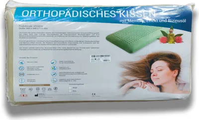 Produktbild von Orthopädisches Kissen mit Rizinusöl Beige AT03016 Größe: 660 x 440 x 111 mm