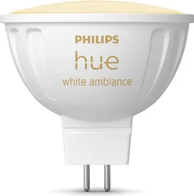 Immagine prodotto di Lampadina intelligente, Philips Hue MR16, luce bianca, compatibile con Bluetooth, funziona con app e comando vocale
