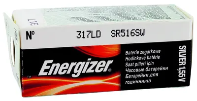 Produktbild von Energizer Uhrenbatterie 317LD SR62 / SR516SW E301537003 Knopfzelle 1,55V Silberoxid in 1er-Miniblister E301537003