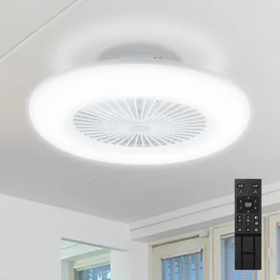 Immagine prodotto di Jayseuw ventilatore a soffitto con illuminazione e telecomando 80W plafoniera Ventilatore silenzioso a soffitto