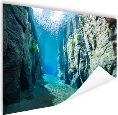Produktbild von MuchoWow® Poster Felsen unter Wasser 60x40 cm - Schlafzimmerdekoration