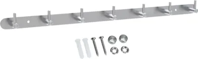 Produktbild von Intirilife Edelstahl Garderobenleiste Modell B - 7 Haken - Kleiderhaken Garderobe Hakenleiste in 5 verschiedenen Designs