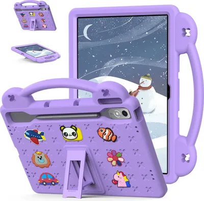 Produktbild von Schutzhülle für Lenovo Tab P12 TB-370FU 12.7-Inch Niedliche Hülle für Kinder, Stoßfest mit Griff und Ständer Lila