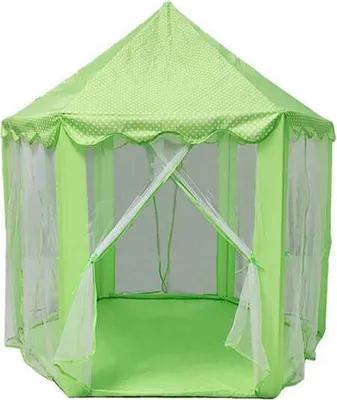 Image de Fille Hexagon Princess Castle Playhouse Toy feuilles mobiles maison de jeu pliable pour enfants - Vert