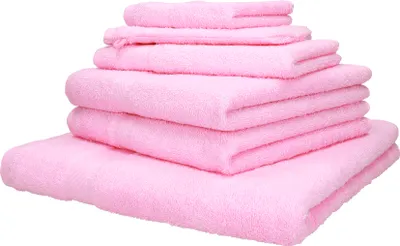Produktbild von Betz 6-TLG. Handtuch-Set Palermo 100% Baumwolle 1 Liegetuch 2 Handtücher 1 Gästetuch 1 Waschhandschuh 1 Seiftuch Farbe rosé