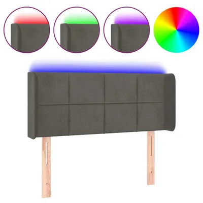 Produktbild von vidaXL LED Kopfteil Dunkelgrau 83x16x78/88 cm Samt