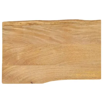 Immagine prodotto di Piano del tavolo SYFAX™ con bordo ad albero 60x40x3,8 cm in legno massiccio di mango