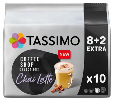 Obrázek produktu pro Kapsle Tassimo Chai Latte (kompatibilní s kávovými automaty Bosch Tassimo), 10 kusů.