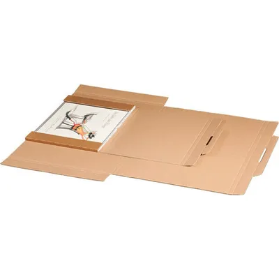 Produktbild von 400x Kalenderverpackungen  800x600mm bis 30mm Höhe mit Steckverschluss zum Wiederverschließen braun
