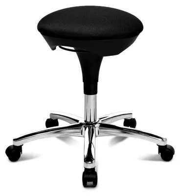Produktbild von Hocker Hoc 20 schwarz - Drehhocker mit Teppichbodenrollen