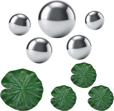 Productafbeelding van zwemballenset met 4 lotusbladeren, reflecterende waterdecoratie voor