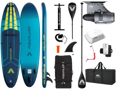 Produktbild von AQUALUST 10.6 SUP BOARD 320 cm Set mit Aqua Marina BlueDrive S Motor bis 150 kg