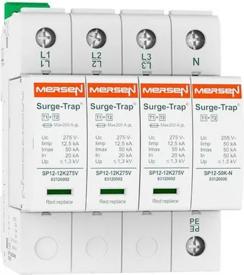 Produktbild von Mersen Ü-ABLEITER T1+2 275V 4P TT+FM (STPT12-12K275V-4PGM)
