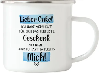 Produktbild von Onkel Geschenk Emaille Tasse Lustige Geschenkidee Für Den Besten Onkel Nichte Neffe