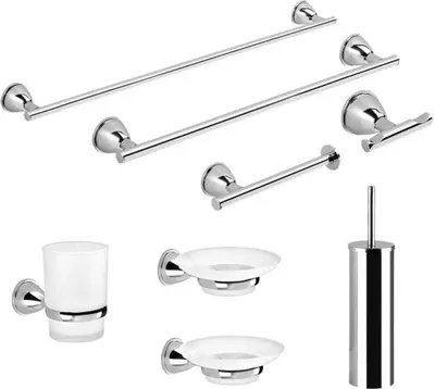 Immagine prodotto di Set accessori bagno completo di 8 pezzi | Gemma