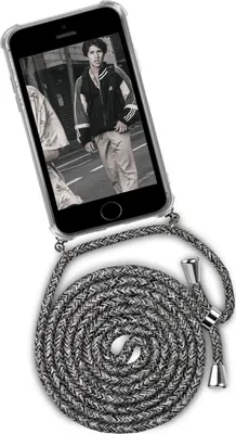 Produktbild von TWIST-Case + TWIST-Cord für iPhone 5S / 5 / iPhone SE, Farbe:White Noise (Silber)