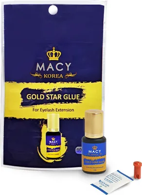 Produktbild von Wimpernkleber für Wimpernverlängerung Extension Glue schwarz 5ml Korea Macy, Gold Star