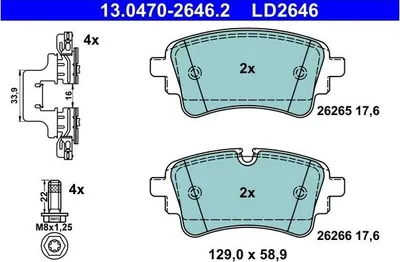 Zdjęcie produktu dla Klocki Hamulcowe Audi Tył A4/A5/A6/A7 1,4-3,0 19- Ceramic