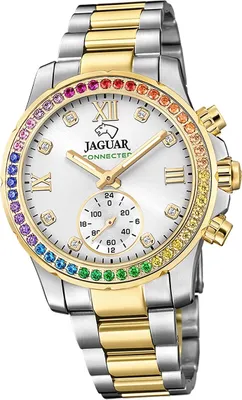 Obrázek produktu pro Dámské multifunkční hodinky Jaguar z nerezové oceli, stříbrné zlato Connected D2UJ982/4