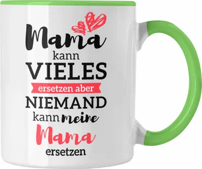 Produktbild von Trendation - Mama Tasse mit Spruch Geschenk Muttertag von Tochter Sohn Mutter Kaffeetasse (Grün)