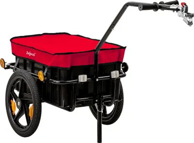 Obrázok produktu pre Zelsius príves na bicykel s krytom, červený, prepravný vozík, vozík na bicykel, príves na bicykel