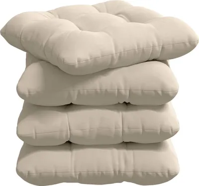 Produktbild von vidaXL Sitzkissen 4 pcs Beige 45 x 45 cm Mikrofaserstoff