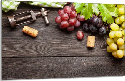 Produktbild von Herdabdeckplatte 80x52cm 1-teilig Glaskeramikkochfeld-Abdeckung Spritzschutz, Traube Holz