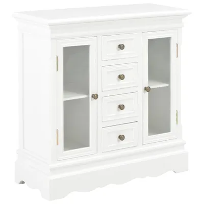 Image de vidaXL Sideboard Blanc 70×28×70 cm Pin massif