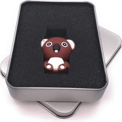 Zdjęcie produktu dla Onwomania Koala Bear - urocza szara pamięć USB w aluminiowym pudełku upominkowym 16 GB USB 3.0