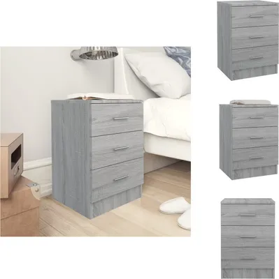 Produktbild von vidaXL Nachttisch Grau Sonoma 38x35x56 cm Holzwerkstoff -  Nachttische