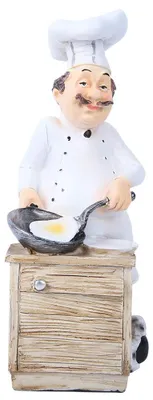 Kochfigur aus Harz, Dekoration für Küche, Restaurant, Bar