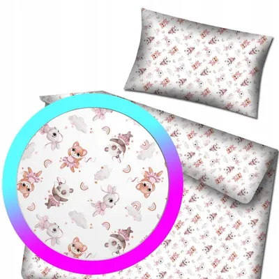 Produktbild von Designpremium Kinderbettwäsche Baumwolle Aloha Bären 100x135 cm