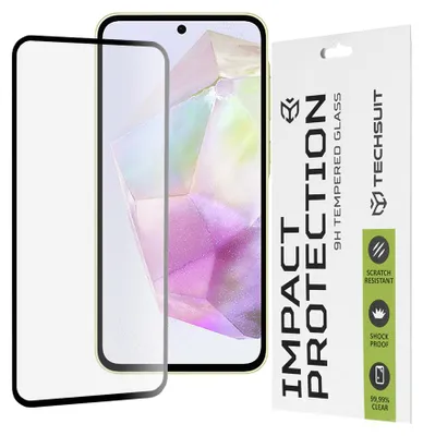 Produktbild von Techsuit Full Cover Impact Protection Displayschutzfolie für Samsung Galaxy A55/A35 - Schwarz