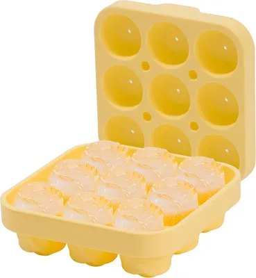 Produktbild von Eiswürfelschale mit Deckel Eiswürfelschale Gefrierschrank Eiswürfelbereiter mit Behälter 64 Eiswürfelschalen Leicht zu lösende Eiswürfelschalen