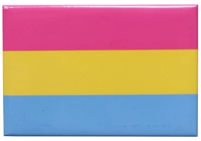 Produktbild von Magnet für den Kühlschrank mit Pansexueller Flagge Motiv, 5x7,8 cm