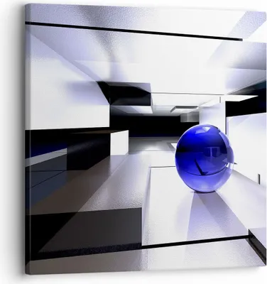 Produktbild von Bild auf Leinwand - Leinwandbild - Grafik kugel geometrie - 30x30cm - Wand Bild - Wanddeko - Leinwanddruck - Bilder - Kunstdruck - Wanddekoration - Leinwand bilder - Wandkunst - AC30x30-2368