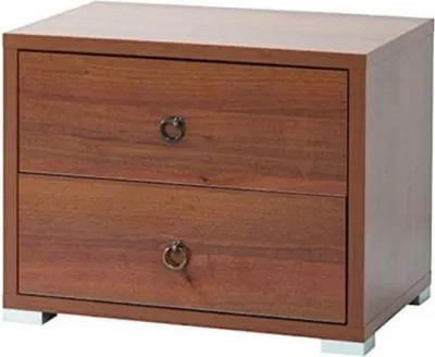 Immagine prodotto di Comodino 2 cassetti MONTATO colore noce antico