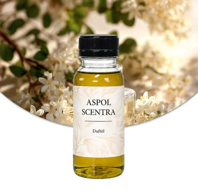 Produktbild von Aspol Scentra Jasminblüte UFIGREEN Duftöl für Kerzen 100 ml, KI-generiertes Bild