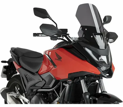 Obrázok produktu pre Predné sklo Puig Touring, rozmer 465 x 375 mm, s osvedčením ABE, pre motocykle Honda NC750X, NC750X DCT, modelové roky 2025 - 2026