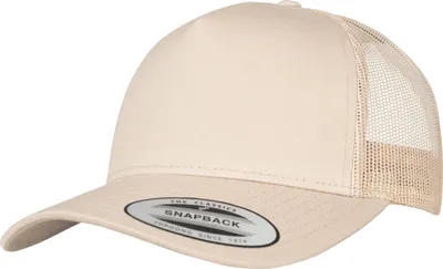 Produktbild von FLEXFIT 6506 | 5-Panel Retro Trucker Cap, Obermaterial aus Baumwoll-Twill - Farbe: Khaki - Größe: One Size