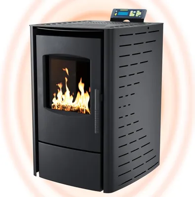Produktbild von UMBRELLA® P6 Pelletofen 6 kW A+ bis 120 m³ – Auto-Reinigungszyklus, ECO-Modus, Wochenprogramm & mechanische Reinigungsunterstützung – Schwarz