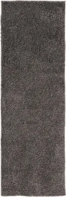 Produktbild von benuta Teppich Wohnzimmer Soho Grau 80x250 cm Hochflorteppich Wohnzimmerteppich Läufer Rutschfest Flauschig Plüsch Shaggy Weich