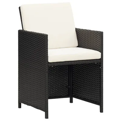 Immagine prodotto di Sedie da Giardino 4 pz in Polyrattan Nero