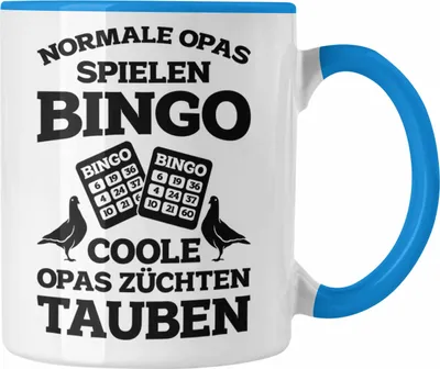 Produktbild von Trendation - Taubenzüchter Geschenkidee Tasse mit Spruch Taubenbesitzer Geschenk Taubenliebhaber Opa (Blau)