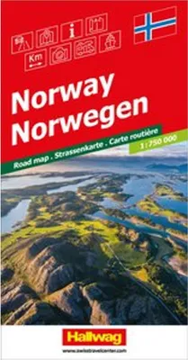 Image de Carte routière Hallwag Norvège 1:750.000