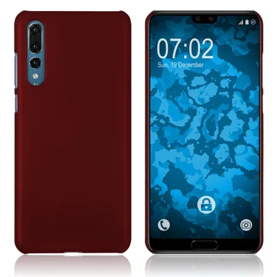 Produktbild von PhoneNatic Case kompatibel mit Huawei P20 Pro - Hülle rot gummiert Hard-case Cover