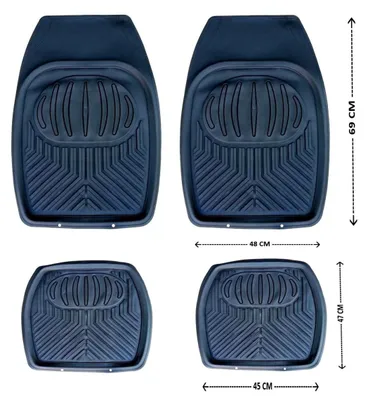 Produktbild von Universelle Gummifußmatten (Wannenform) für Auto, SUV, Van – 4‑teiliges Set.