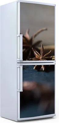 Produktbild von Kühlschrankdekoration  60x180 cm  Aufkleber auf dem Kühlschrank - Gewürze Gemüse